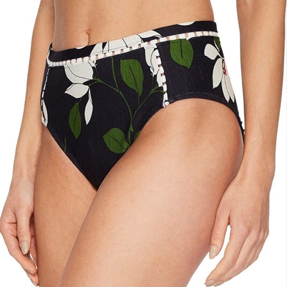 NEW Robin Piccone [ Large ] Elisa High Waist Bikini Bottom in Midnight Blue‎ - Picture 11 of 12